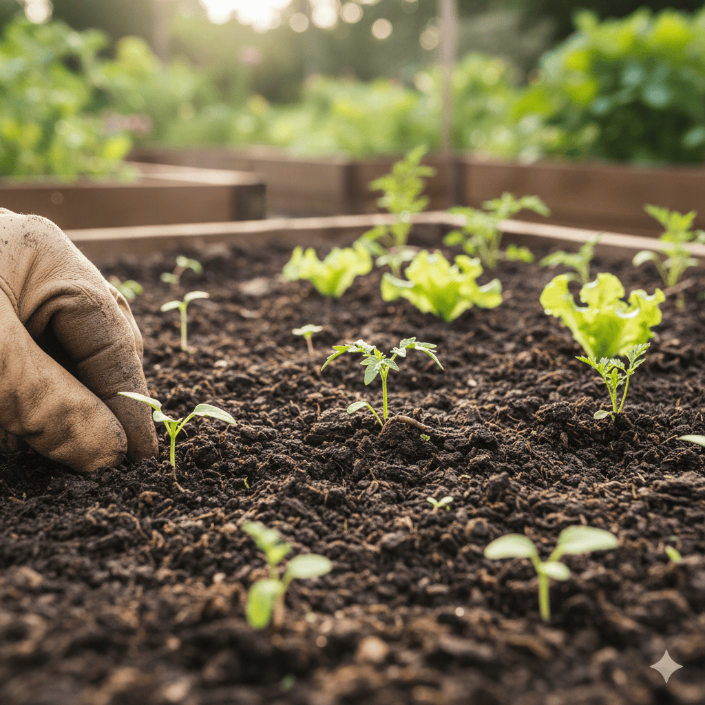 Fertile land perfect for a garden or farm.